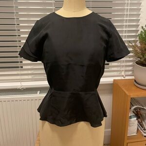 Aritzia Peplum Silk Top